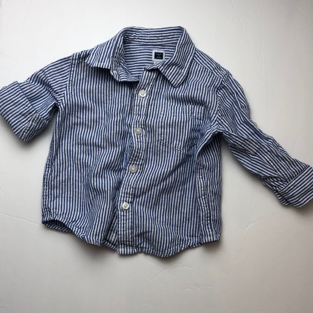 Janie and Jack • striped linen shirt